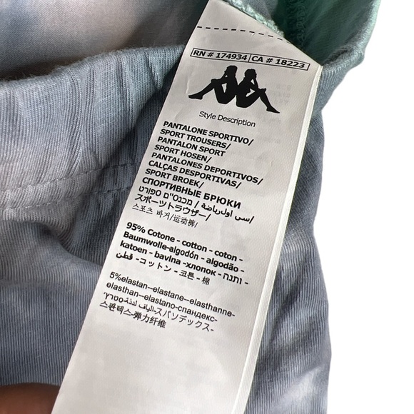 NWT Kappa Italian Sports Brand Apparel Tie Dye Athleisure Leggins - Picture 7 of 7